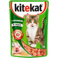 Корм для кошке Kitekat Нежный Кролик в соусе, 85 гр
