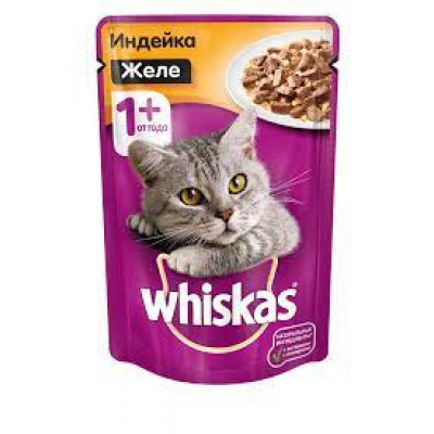 Корм для кошек Whiskas Желе Индейка, 85 гр