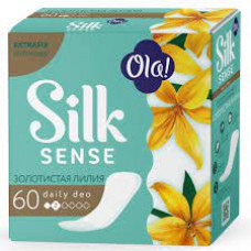 Прокладки ежедневные Ola Silk sense Золотистая лилия, 60 шт