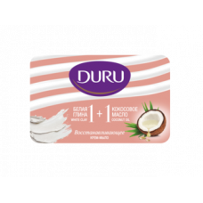 Мыло Duru 1+1 Глина-Масло кокосовое, 80 гр