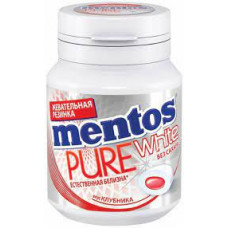 Жевательная резинка Mentos Pure white Клубника, 54 гр