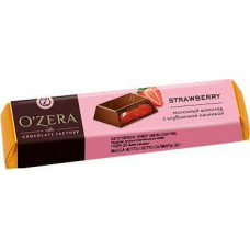 Батончик шоколадный O'Zera Клубника, 50 гр