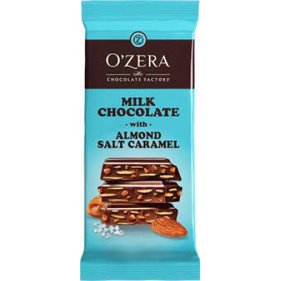 Шоколад OZera Milk chocolate with Almonds salt carame 90 гр