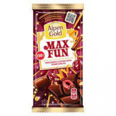 Шоколад Alpen Gold MaxFan Пряная вишня и золотые цукаты, 150 гр