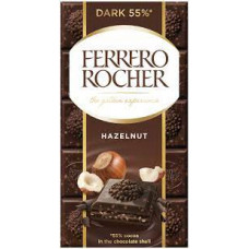 Шоколад горький Ferrero Rocher Лесной орех, 90 гр