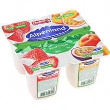 Йогурт Alpenland клубника 0,3 % 100гр