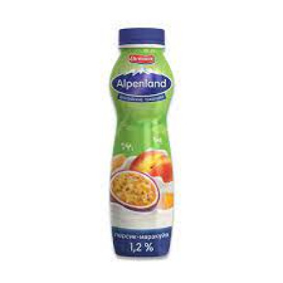 Йогурт питьевой Alpenland Персик-Маракуйя 1,2% 290 мл