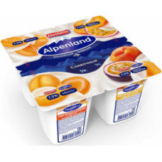 Йогурт Альпенланд абрикос/персик/маракуйя 7,5% 95г