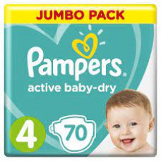 Подгузники Pampers active baby-dry 4 9-14 кг 70 шт