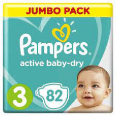Подгузники Pampers active baby-dry 3 6-10кг 82 шт