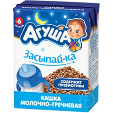 Каша Агуша Засыпай-ка молочно-гречневая 2,5% 6+, 200 мл