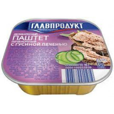 Паштет Главпродукт Банкетный Гусиная печень, 95 гр ж/у