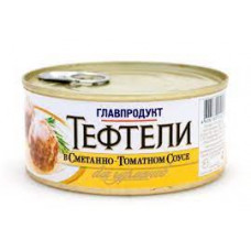 Тефтели Главпродукт в сметано-томатном соусе, 325 гр ж\б