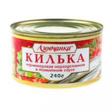 Килька Азовчанка в томатном соусе обжаренная, 240 гр ж/б
