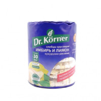 Хлебцы Dr. Korner кукурузно-рисовые Имбирь и лимон, 100 гр