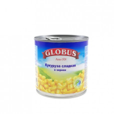 Кукуруза Globus сладкая в зернах, 340 гр ж/б