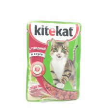 Корм для кошек Kitekat Говядина в соусе 85 гр