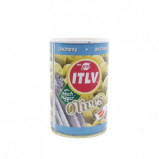 Оливки  ITLV  зеленые с анчоусами, 300г