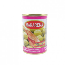 Оливки Makarena зеленые с креветками, 280 гр ж\б