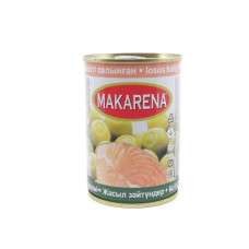 Оливки Makarena зеленые с лососем, 280 гр ж/б
