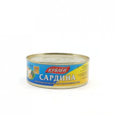 Сардина Кублей Атлантическая с добавлением масла, 240 гр ж/б