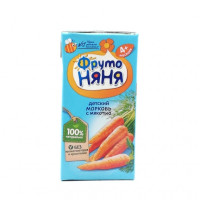 Сок Фруто Няня Морковь с мякотью 4+, 0,2 л