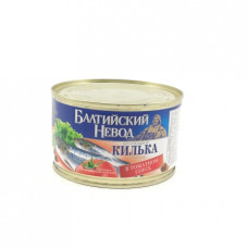 Консерва рыбная Балтийский Невод килька неразделанная в томатном соусе, 240г