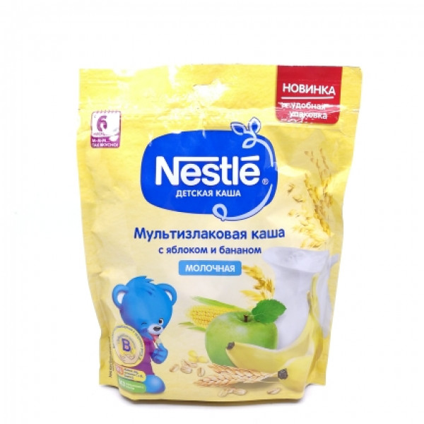 Каша молочная nestle мультизлаковая с яблоком и бананом