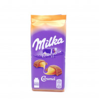 Шоколад Milka молочный с карамельной начинкой, 90 гр