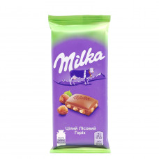 Шоколад Milka с цельным фундуком, 90 гр