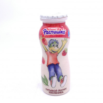 Йогурт питьевой Растишка Земляника, 90 мл