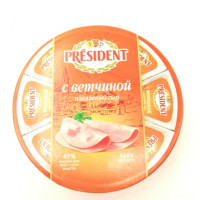 Сыр President плавленый Ветчина 45%, 140 гр