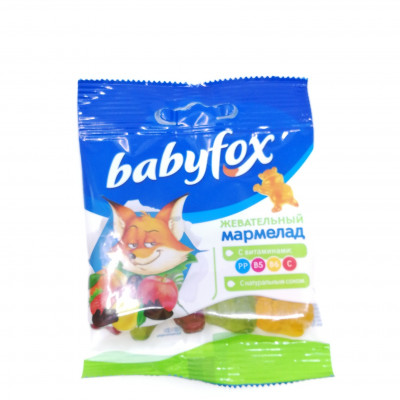 Мармелад жевательный Baby fox Бегемоты, 30 гр