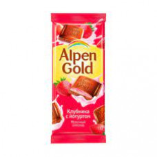 Шоколад Alpen Gold Клубнично-йогуртовая начинка 85 гр