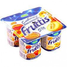 Йогурт Campina Fruttis Персик-Маракуйя-Ананас-Дыня 5%, 125 гр