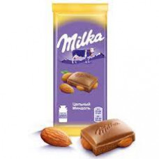 Шоколад Milka молочный Цельный миндаль, 85 гр