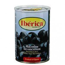 Оливки черные б/к Iberica 212 гр ж/б