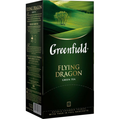 Чай зеленый Greenfield «Flying Dragon», 25 шт*1,5 гр