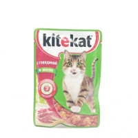 Корм для кошек желе Kitekat Говядина, 85 гр
