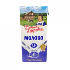 Молоко Домик В Деревне, 2.5% 0.925л