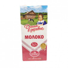 Молоко Домик В Деревне, 3.2% 0.925л