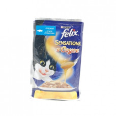Корм для кошек Felix Sensations Треска в соусе с томатами,85 гр