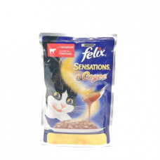 Корм для кошек Felix Sensat Говядина в соусе с томатами, 85 гр