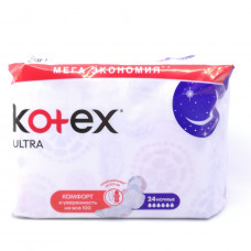 Прокладки Kotex ночные 6 капель 24шт