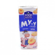 Молочный коктейль Му-у Food Master Персик 2,5% 0,2л