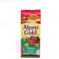 Шоколад Alpen Gold молочный с фундуком 85гр