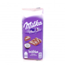 Шоколад пористый Milka bubbles Кокос, 97 гр