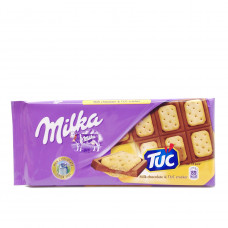 Шоколад Milka молочный Соленый крекер TUC, 90 гр