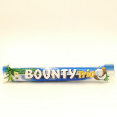 Батончик шоколадный Bounty Trio с кокосом, 82.5г