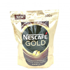 Кофе молотый в растворимом Nescafe Gold сублимированный 500 гр, м/у